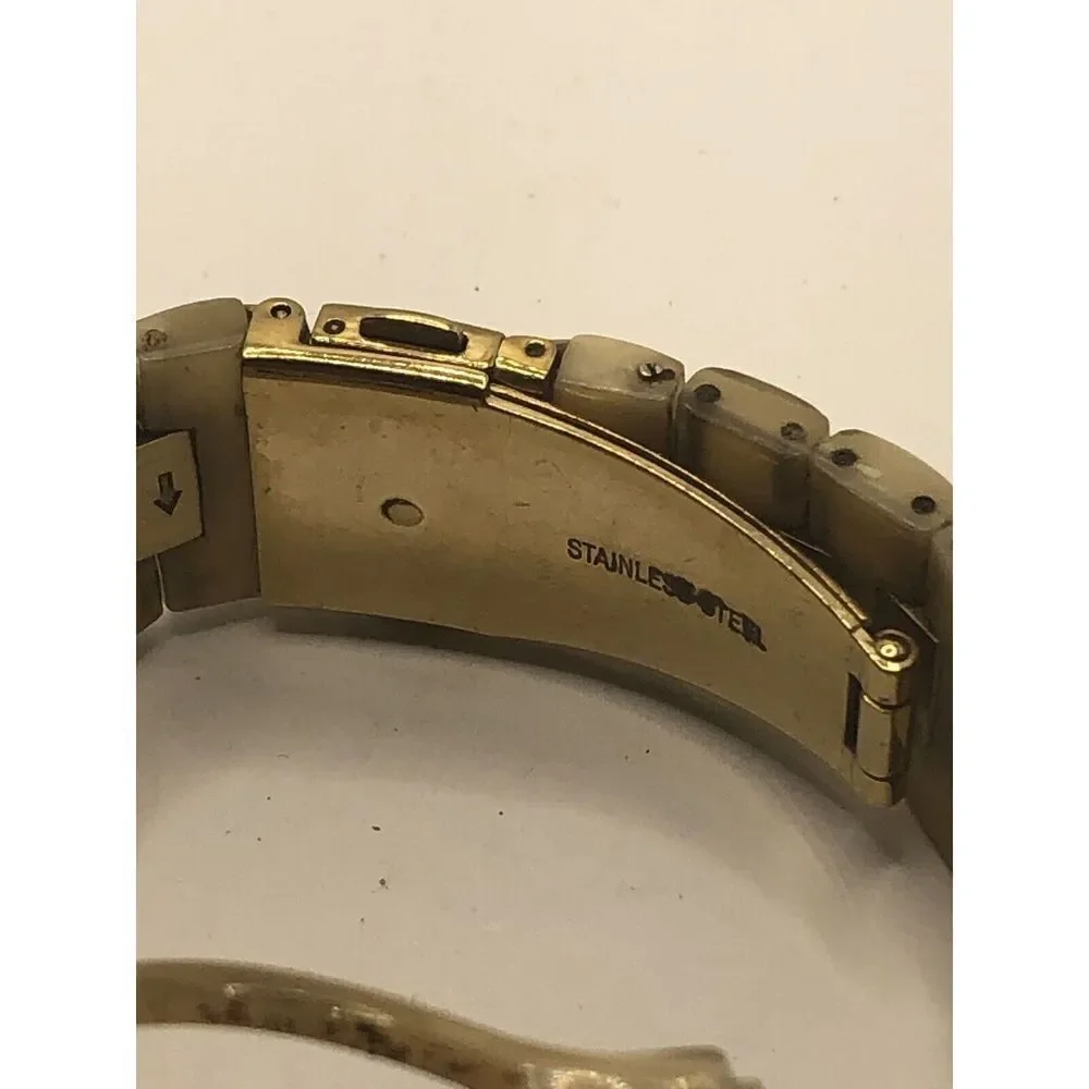 Michael Kors Watch Parts Band 20mm Case 36mm Crystal 2tone Plastic Links PY339